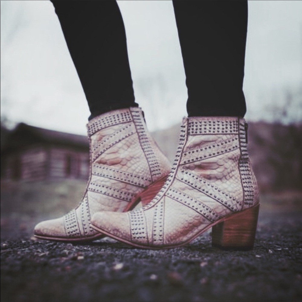 FreeBird by Steven studded alligator boots